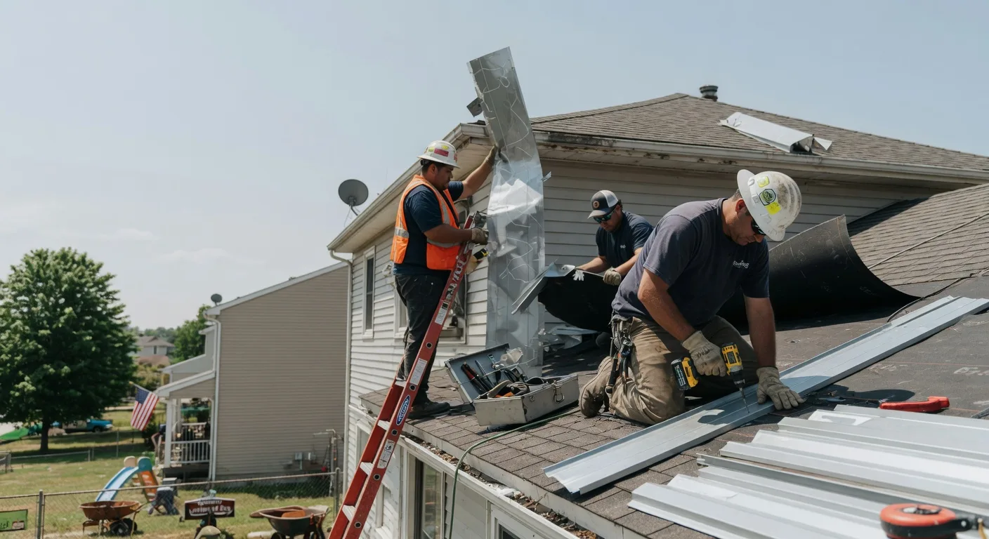 Storm Damage Metal Roof Repair in Sherwood, OH